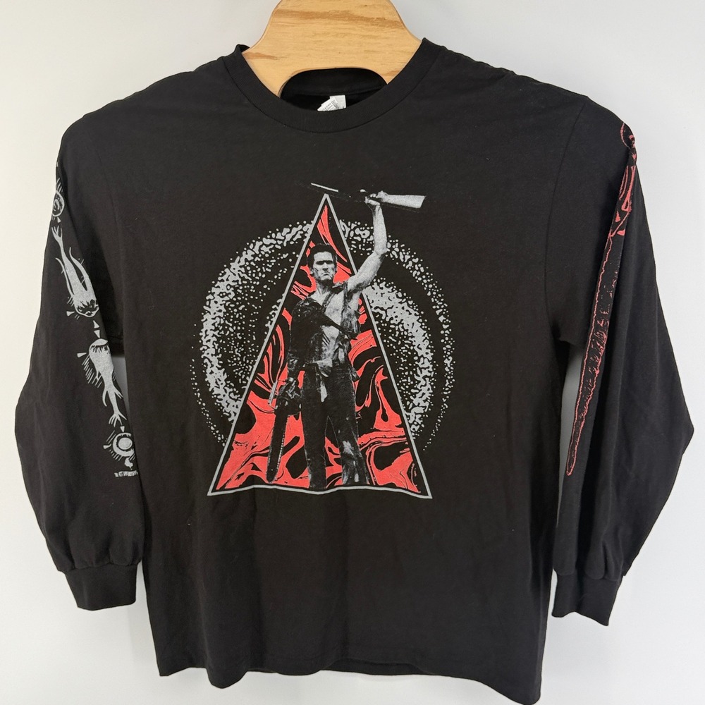 American Apparel Evil Dead Army of Darkness Groovy Ash Long Sleeve Shirt Large